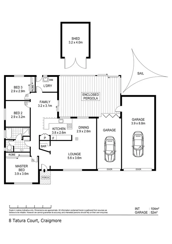 Floorplan of Homely house listing, 8 Tatura Court, Craigmore SA 5114