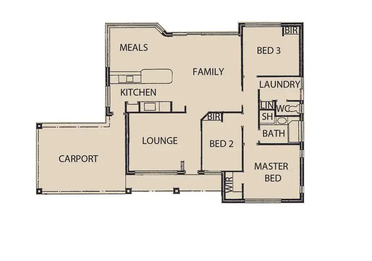 Floorplan of Homely house listing, 3 Hovea Place, Coodanup WA 6210