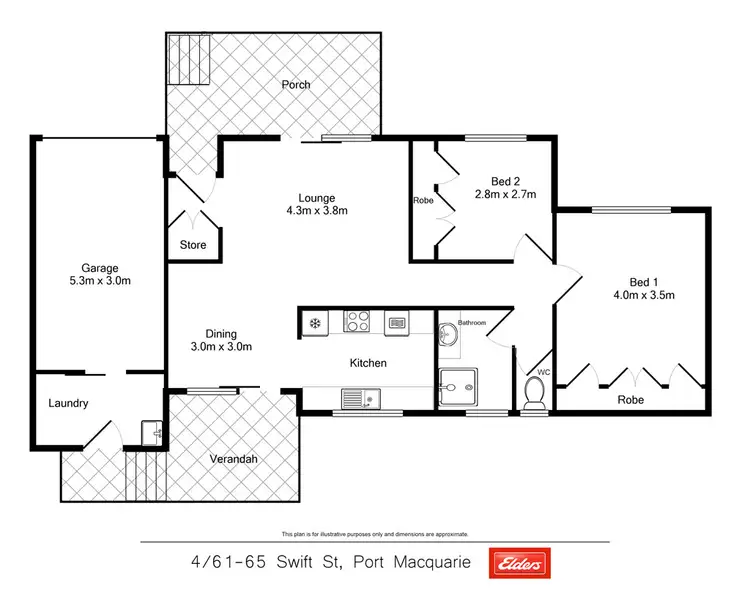 Floorplan of Homely villa listing, 4/61-65 Swift Street, Port Macquarie NSW 2444