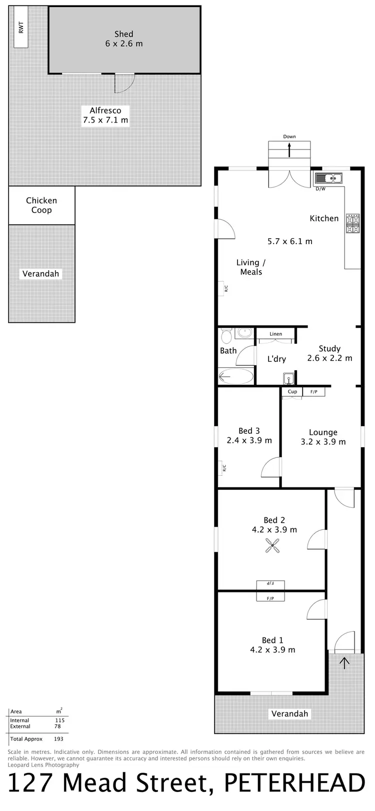 Floorplan of Homely house listing, 127 Mead street, Peterhead SA 5016