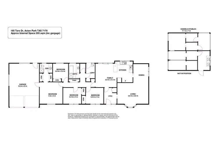 Floorplan of Homely house listing, 185 Tara Drive, Acton Park TAS 7170