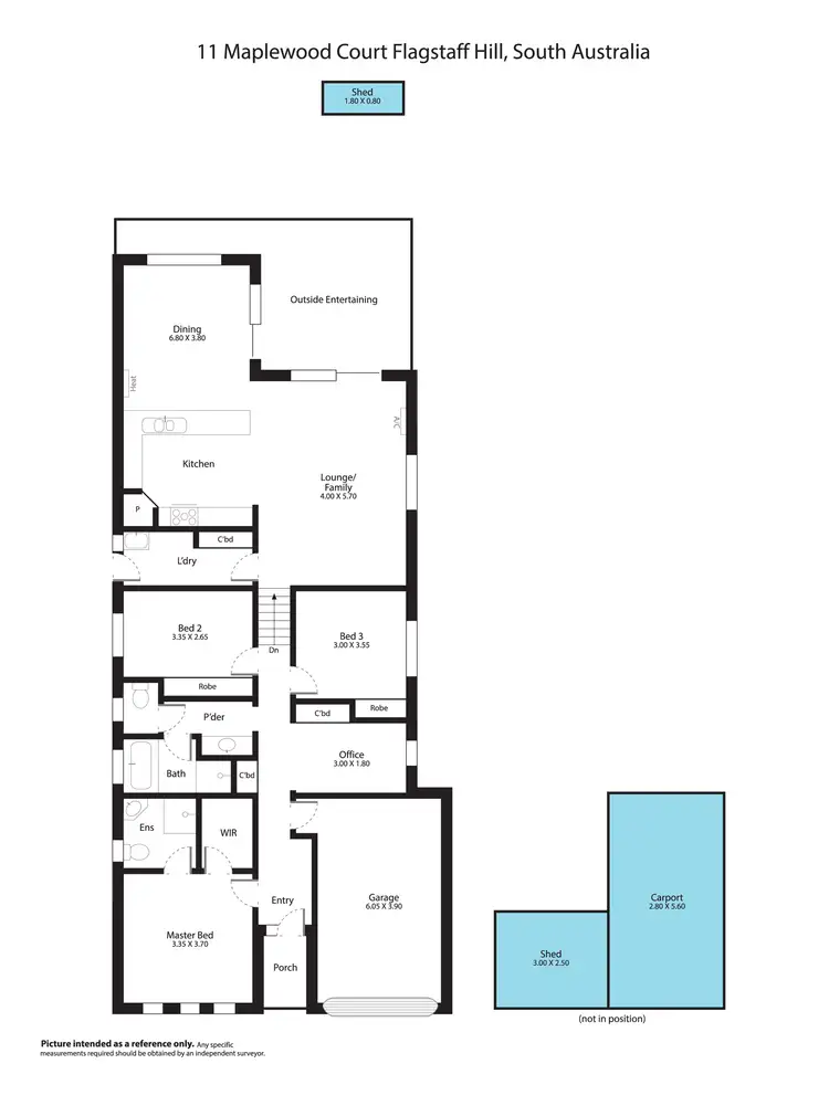 Floorplan of Homely house listing, 11 Maplewood Court, Flagstaff Hill SA 5159