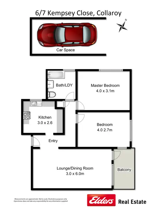 Floorplan of Homely unit listing, 6/7 Kempsey Close, Dee Why NSW 2099