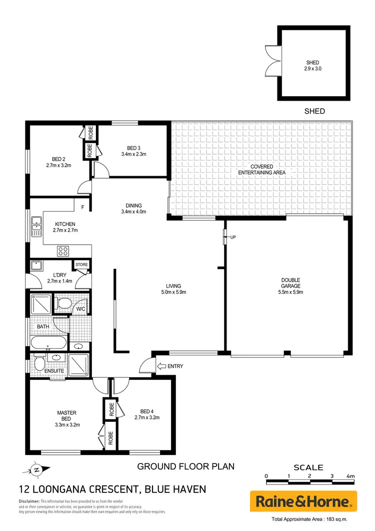 Floorplan of Homely house listing, 12 Loongana Crescent, Blue Haven NSW 2262