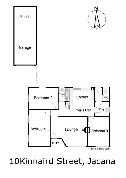 Floorplan of Homely house listing, 10 Kinnaird Street, Jacana VIC 3047