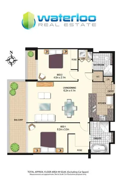 Floorplan of Homely apartment listing, 707/5 Potter Street, Waterloo NSW 2017