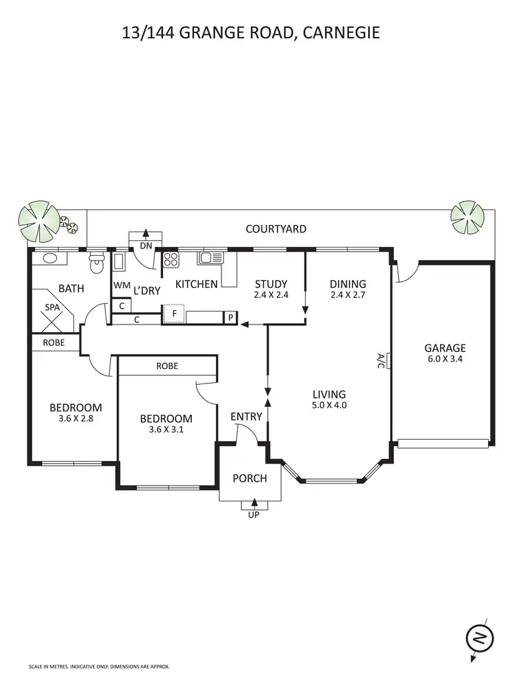 Floorplan of Homely unit listing, 13/144 Grange Road, Carnegie VIC 3163