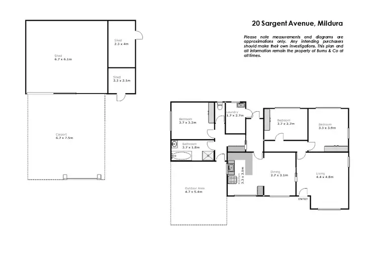 Floorplan of Homely house listing, 20 Sargent Avenue, Mildura VIC 3500