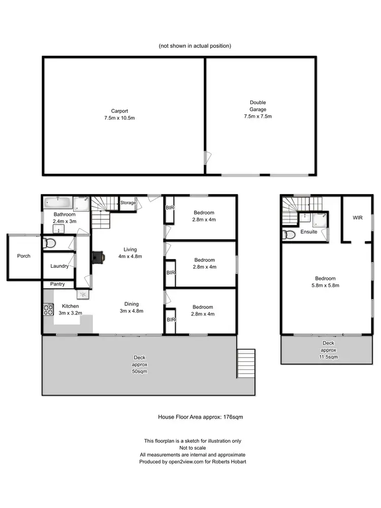 Floorplan of Homely rural property listing, 242 North Yarlington Road, Colebrook TAS 7027