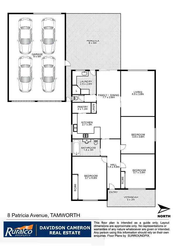 Floorplan of Homely house listing, 8 Patricia Avenue, Tamworth NSW 2340