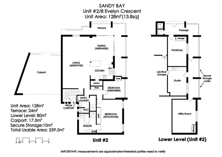 Floorplan of Homely apartment listing, 2/8 Evelyn Crescent, Sandy Bay TAS 7005