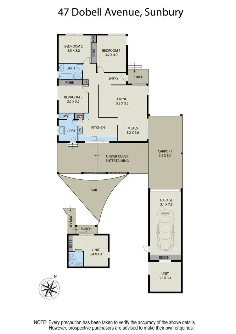 Floorplan of Homely house listing, 47 Dobell Avenue, Sunbury VIC 3429