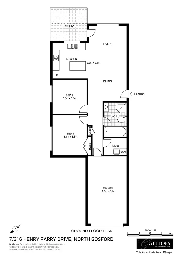 Floorplan of Homely unit listing, 7/216-218 Henry Parry Drive, North Gosford NSW 2250