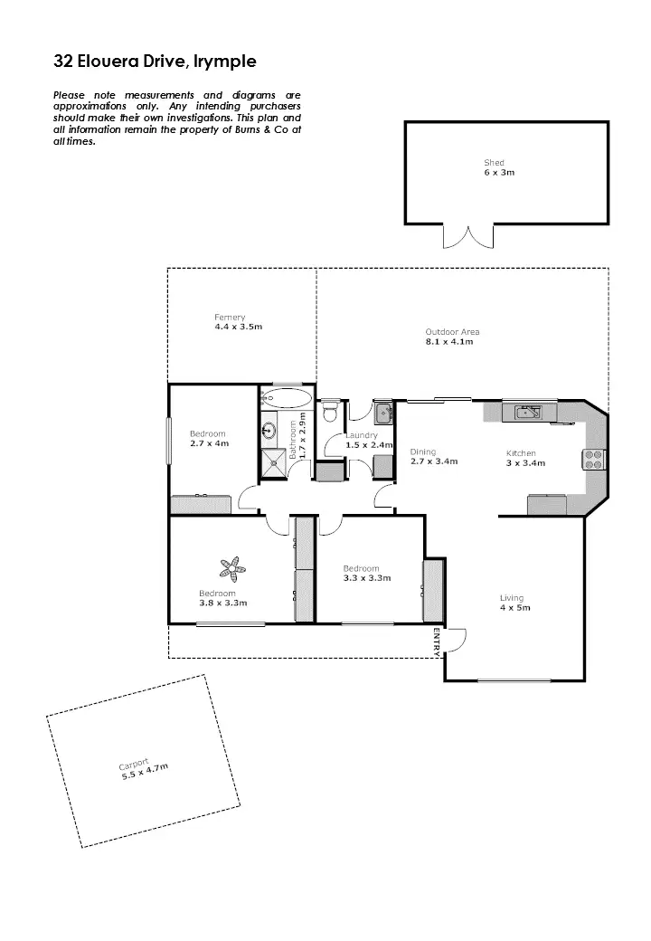 Floorplan of Homely house listing, 32 Elouera Drive, Irymple VIC 3498