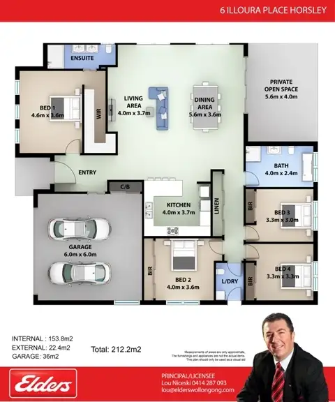Floorplan of Homely house listing, 6 Illoura Place, Horsley NSW 2530