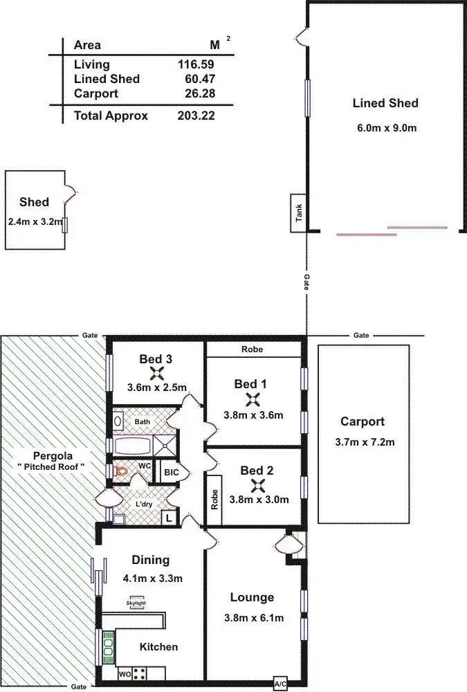 Floorplan of Homely house listing, 3 Musgrave Court, Evanston Gardens SA 5116