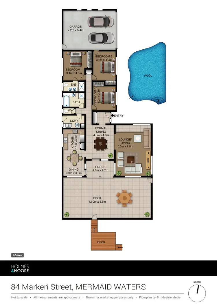 Floorplan of Homely house listing, 84 Markeri Street, Mermaid Waters QLD 4218
