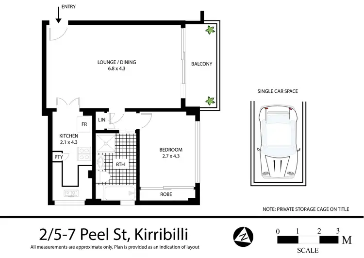 Floorplan of Homely unit listing, 2/5-7 Peel Street, Kirribilli NSW 2061
