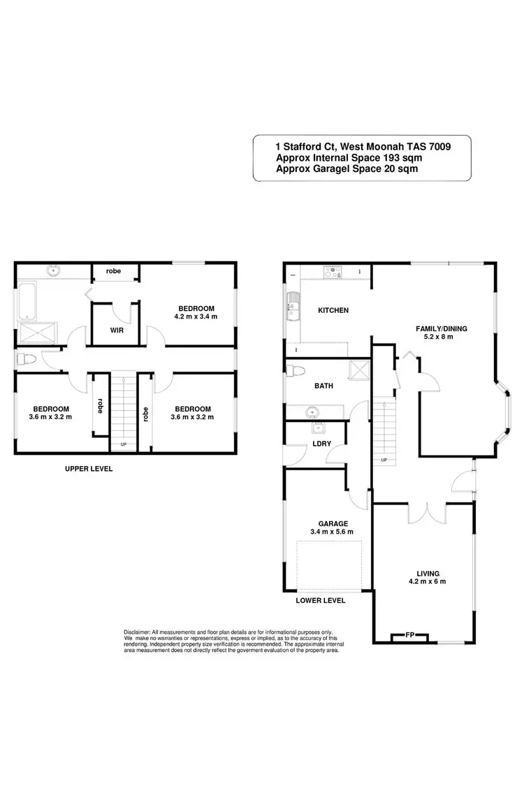 Floorplan of Homely house listing, 1 Stafford Court, West Moonah TAS 7009