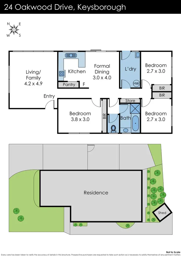 Floorplan of Homely house listing, 24 Oakwood Drive, Keysborough VIC 3173