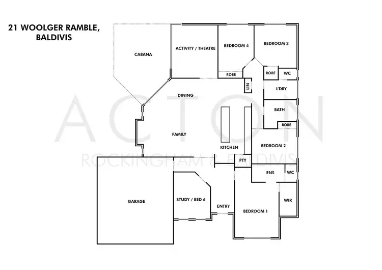 Floorplan of Homely house listing, 21 Woolger Ramble, Baldivis WA 6171