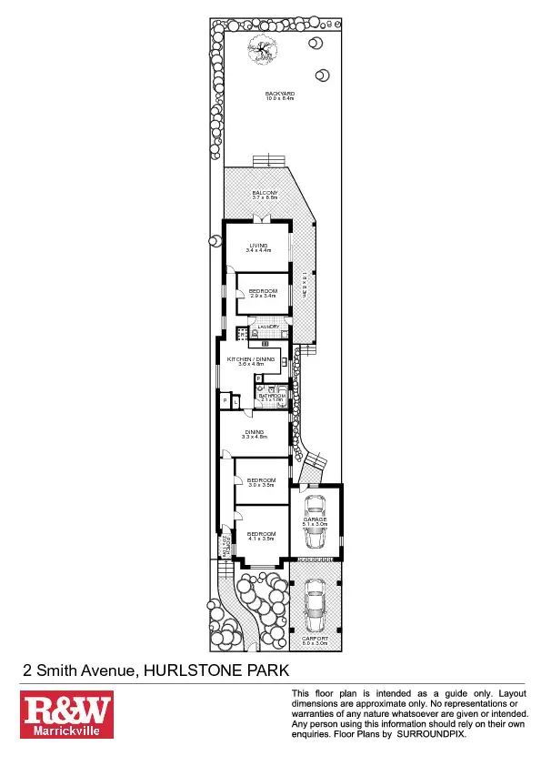 Floorplan of Homely house listing, 2 Smith Avenue, Hurlstone Park NSW 2193