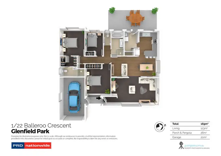 Floorplan of Homely unit listing, 1/22 Balleroo Crescent, Glenfield Park NSW 2650