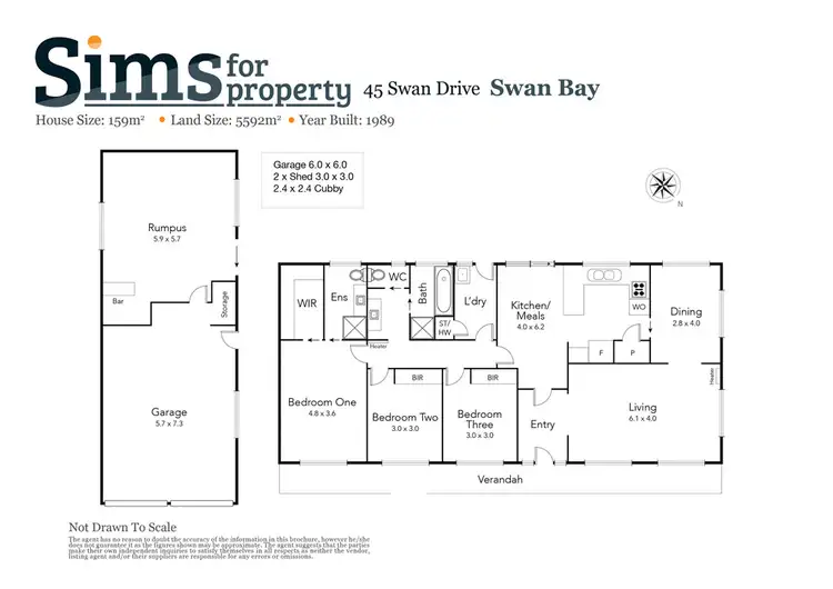 Floorplan of Homely house listing, 45 Swan Drive, Swan Bay TAS 7252