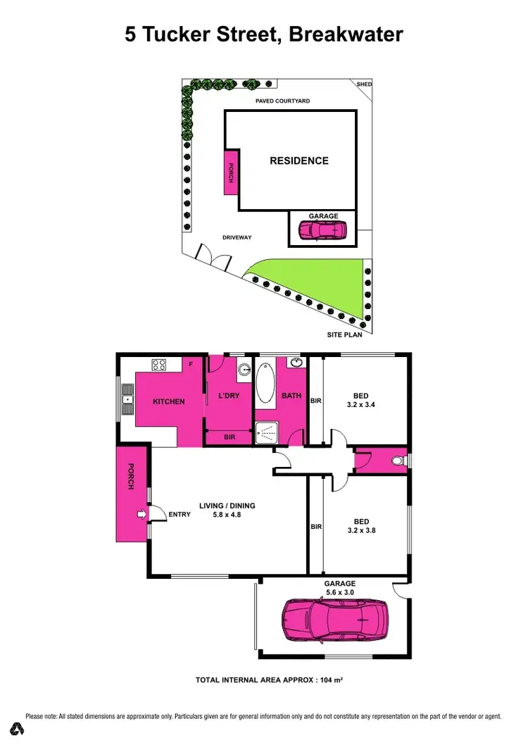 Floorplan of Homely house listing, 5 Tucker Street, Breakwater VIC 3219