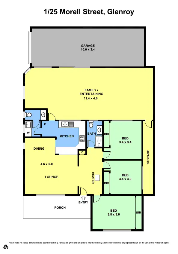 Floorplan of Homely house listing, 1/25 Morell Street, Glenroy VIC 3046