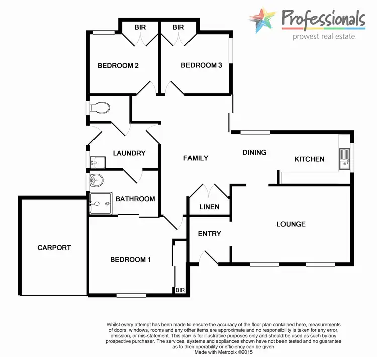 Floorplan of Homely semi-detached listing, 1B Heron Place, Parkwood WA 6147