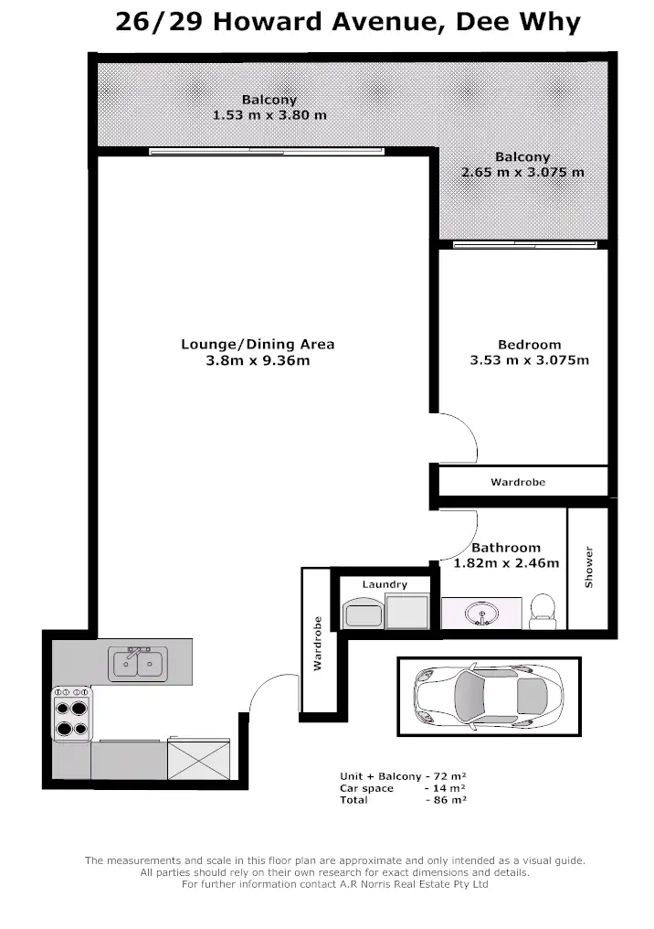 Floorplan of Homely apartment listing, 26/29 Howard Avenue, Dee Why NSW 2099