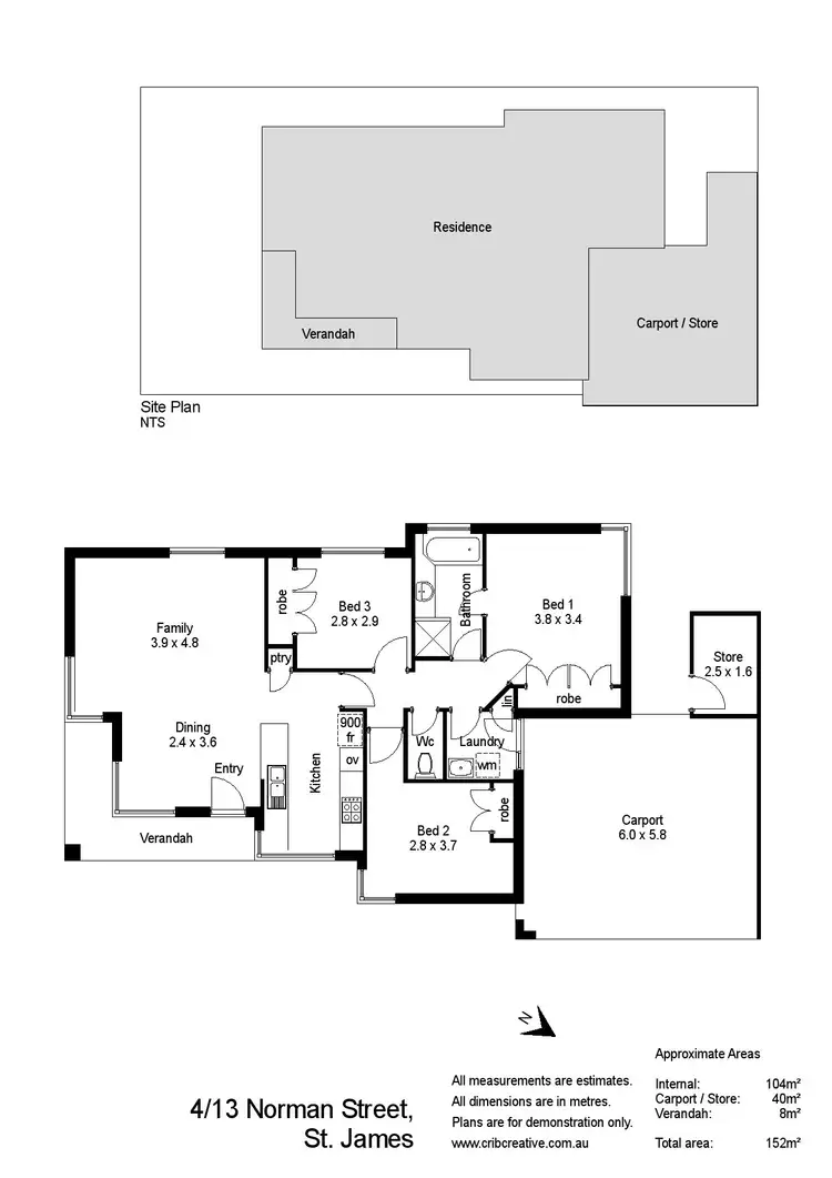Floorplan of Homely villa listing, 4/13 Norman Street, St James WA 6102