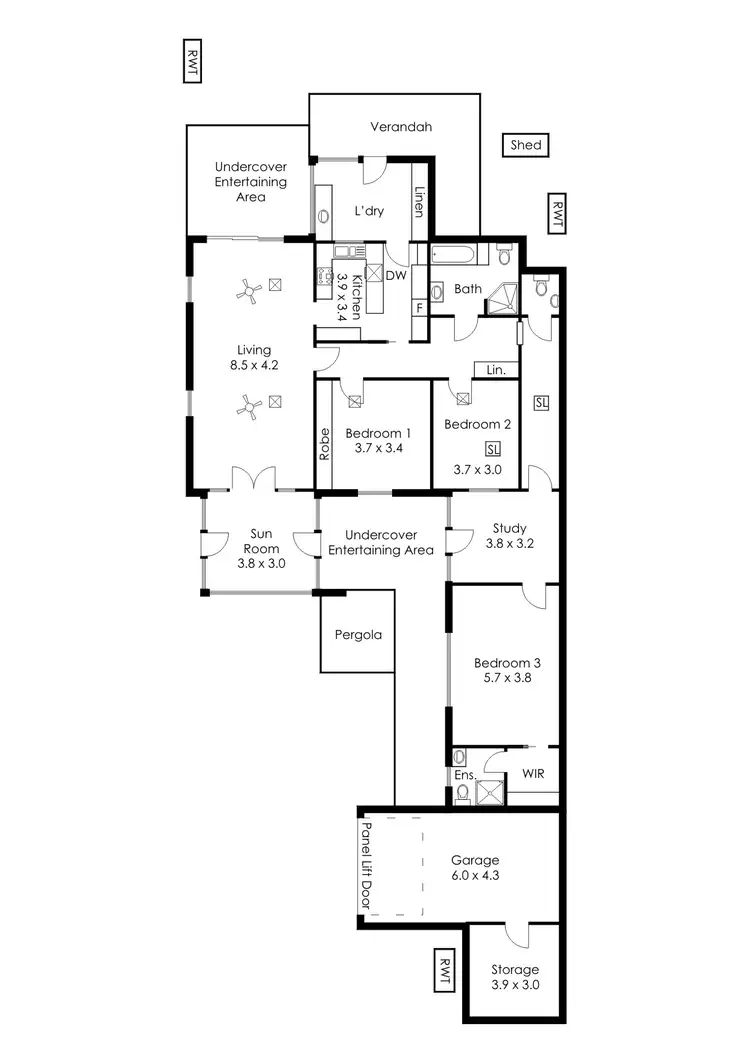 Floorplan of Homely house listing, 8 Wigley Street, Largs Bay SA 5016