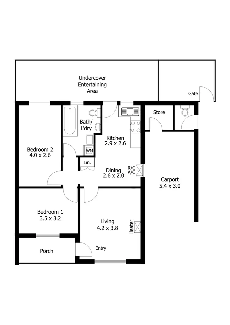 Floorplan of Homely unit listing, Unit 18, 60 Booth Avenue, Morphett Vale SA 5162