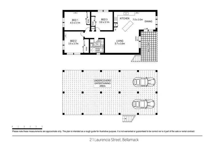 Floorplan of Homely semi-detached listing, 2/1 Laurencia Street, Bellamack NT 832