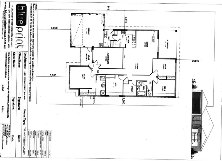 Floorplan of Homely house listing, 22 Cossack Street, Baldivis WA 6171
