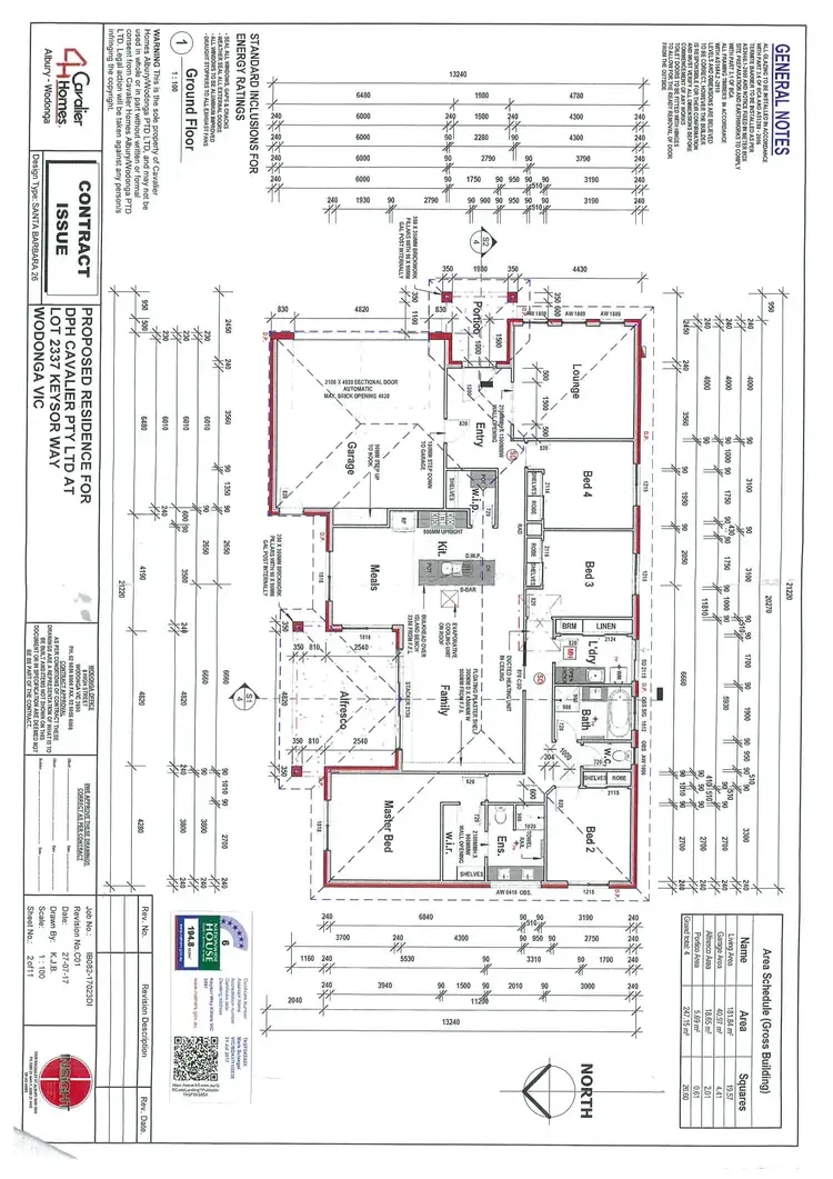 Floorplan of Homely house listing, 4 Keysor Way, Wodonga VIC 3690