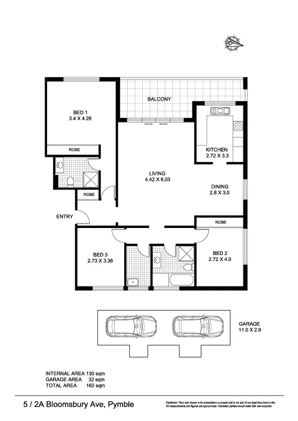 Floorplan of Homely unit listing, 5/2a Bloomsbury Ave, Pymble NSW 2073