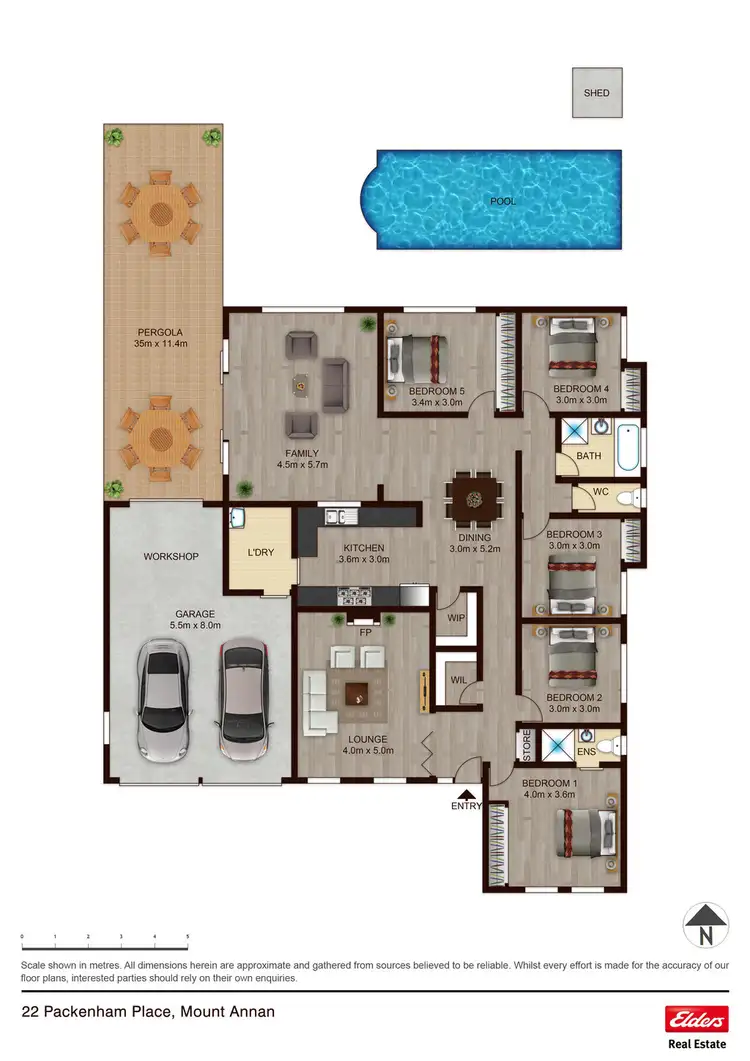 Floorplan of Homely house listing, 22 PACKENHAM PLACE, Mount Annan NSW 2567