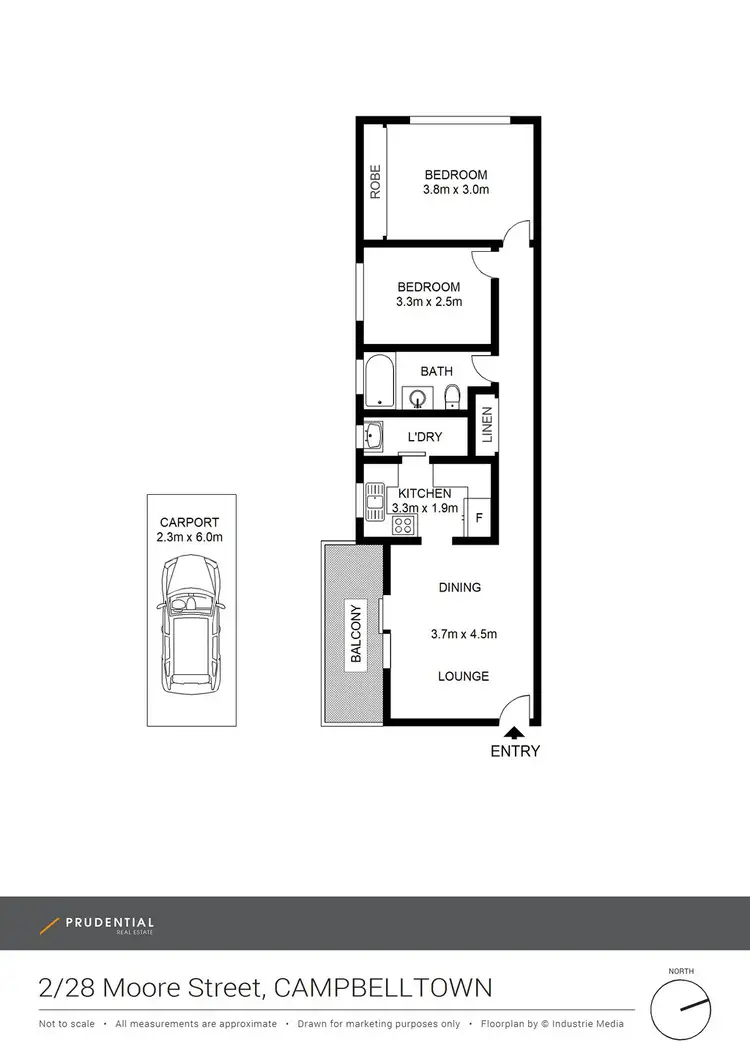 Floorplan of Homely unit listing, 2/28 Moore Street, Campbelltown NSW 2560