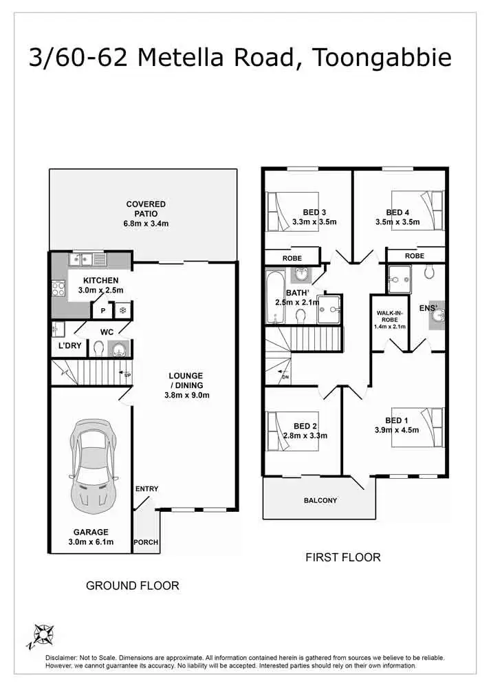 Floorplan of Homely townhouse listing, 3/60-62 Metella Rd, Toongabbie NSW 2146