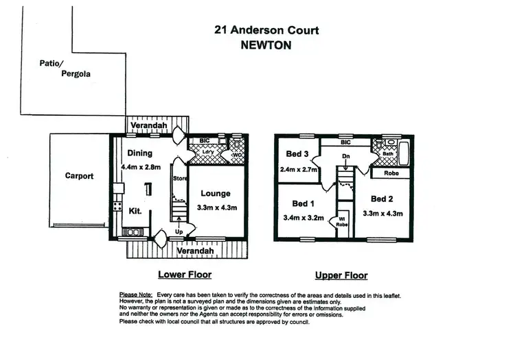 Floorplan of Homely house listing, 21 Anderson Court, Newton SA 5074