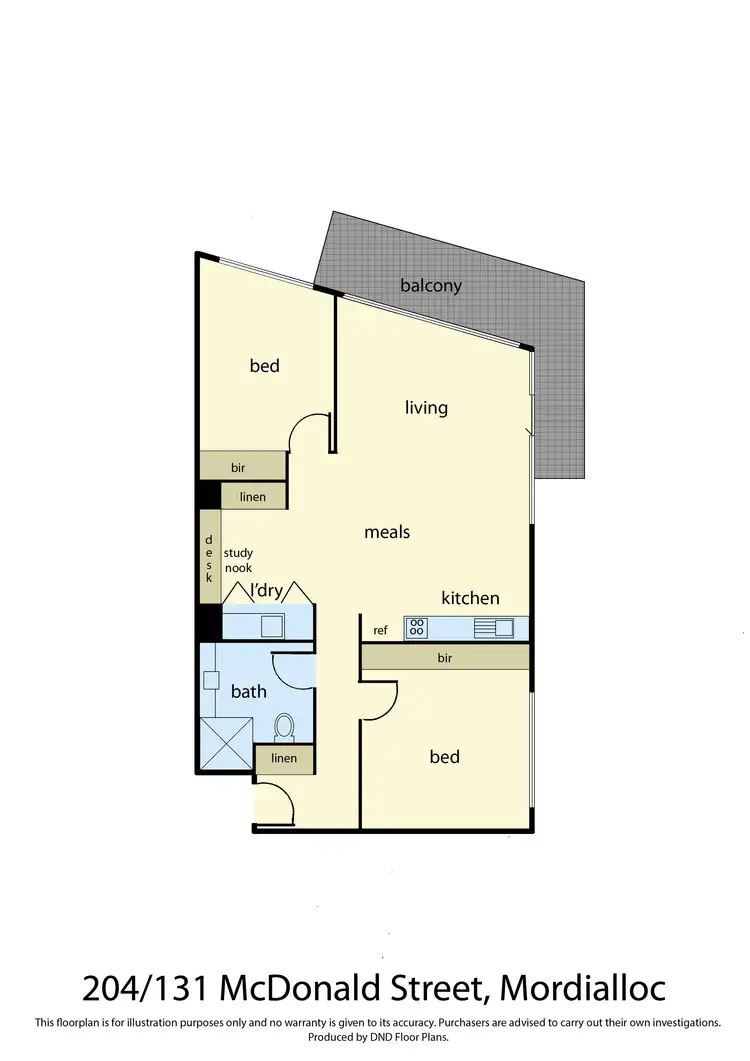 Floorplan of Homely apartment listing, 204/131 McDonald Street, Mordialloc VIC 3195