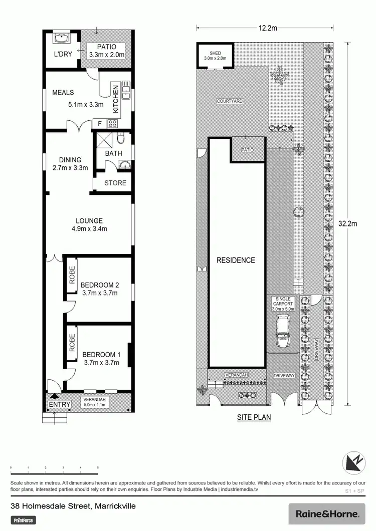 Floorplan of Homely house listing, 38 Holmesdale St, Marrickville NSW 2204