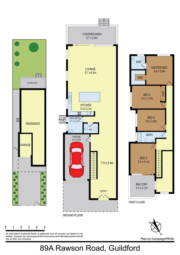 Floorplan of Homely semi-detached listing, 89a Rawson Rd, Guildford NSW 2161