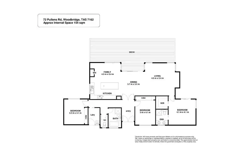 Floorplan of Homely house listing, 72 Pullens Road, Woodbridge TAS 7162