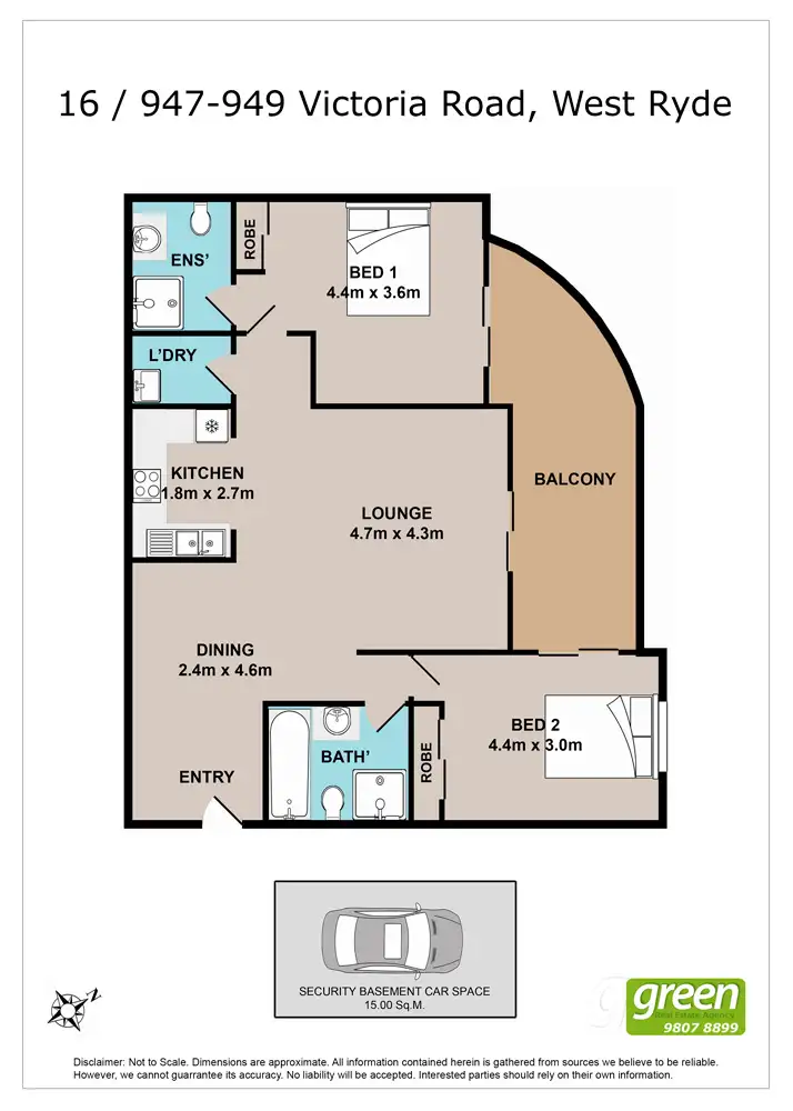 Floorplan of Homely apartment listing, 16/947 Victoria Road, West Ryde NSW 2114