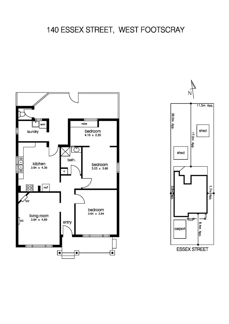 Floorplan of Homely house listing, 140 Essex Street, West Footscray VIC 3012
