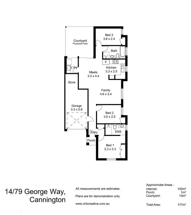 Floorplan of Homely villa listing, 14/79 George Way, Cannington WA 6107